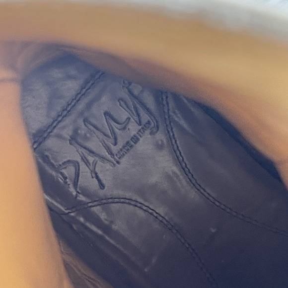 Damy Cowboy Ankle Boots Men 10/ 43 Brown Leather Embroidered Side Zip Italy Made - Picture 4 of 15